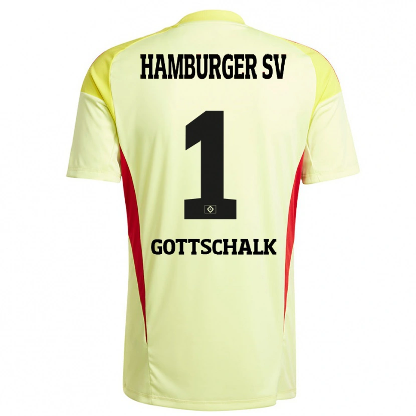 Danxen Donna Juri Gottschalk #1 Maglia Gara Portiere Giallo Nero Rosso 2025/26 Maglietta