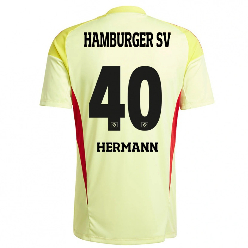Danxen Donna Hannes Hermann #40 Maglia Gara Portiere Giallo Nero Rosso 2025/26 Maglietta