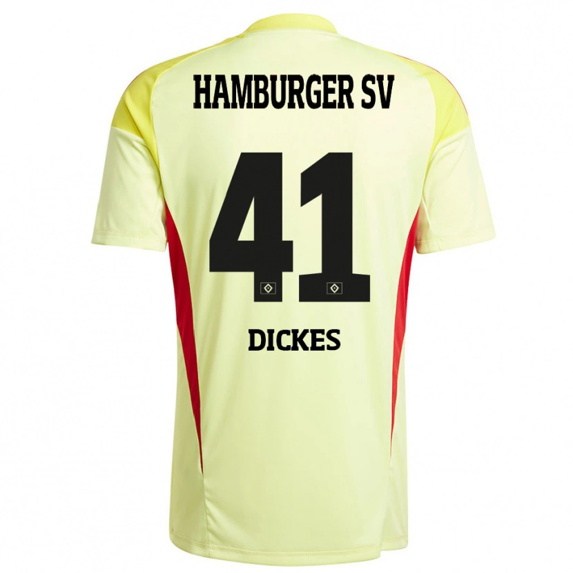 Danxen Donna Fernando Dickes #41 Maglia Gara Portiere Giallo Nero Rosso 2025/26 Maglietta