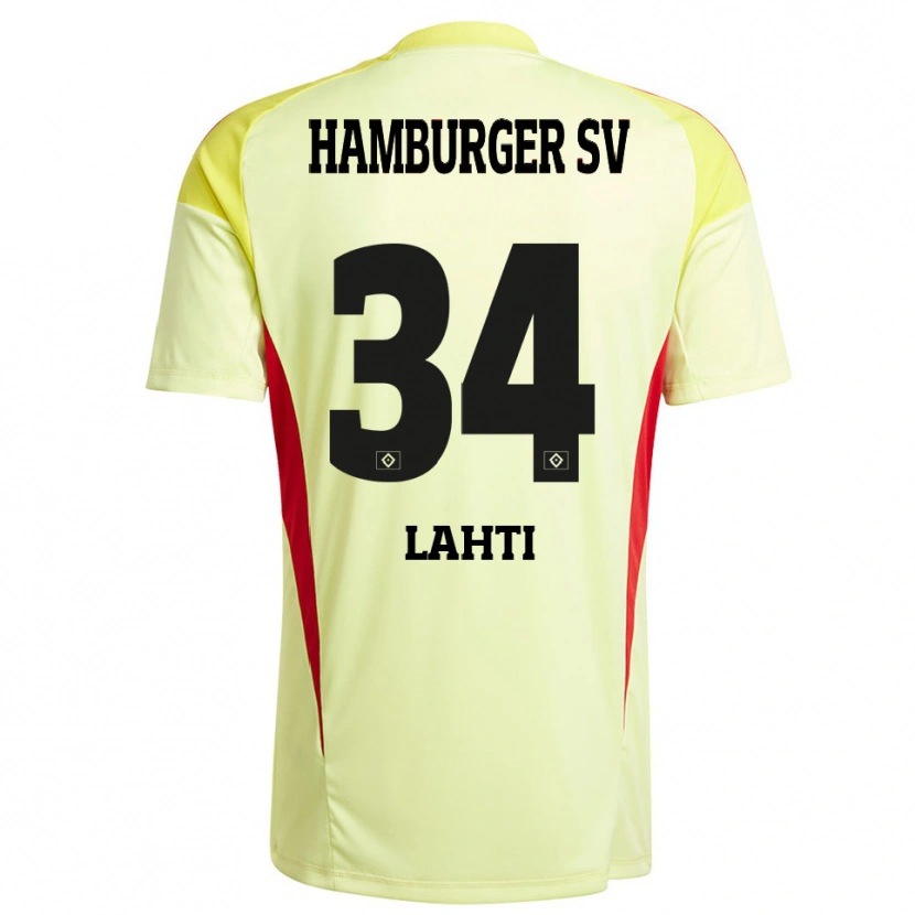 Danxen Donna Elias Lahti #34 Maglia Gara Portiere Giallo Nero Rosso 2025/26 Maglietta