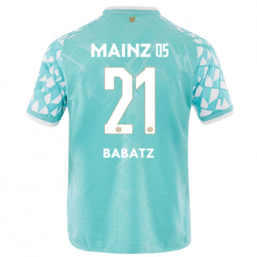 Danxen Donna Louis Babatz #21 Maglia Gara Portiere Bianco Turchese 2025/26 Maglietta