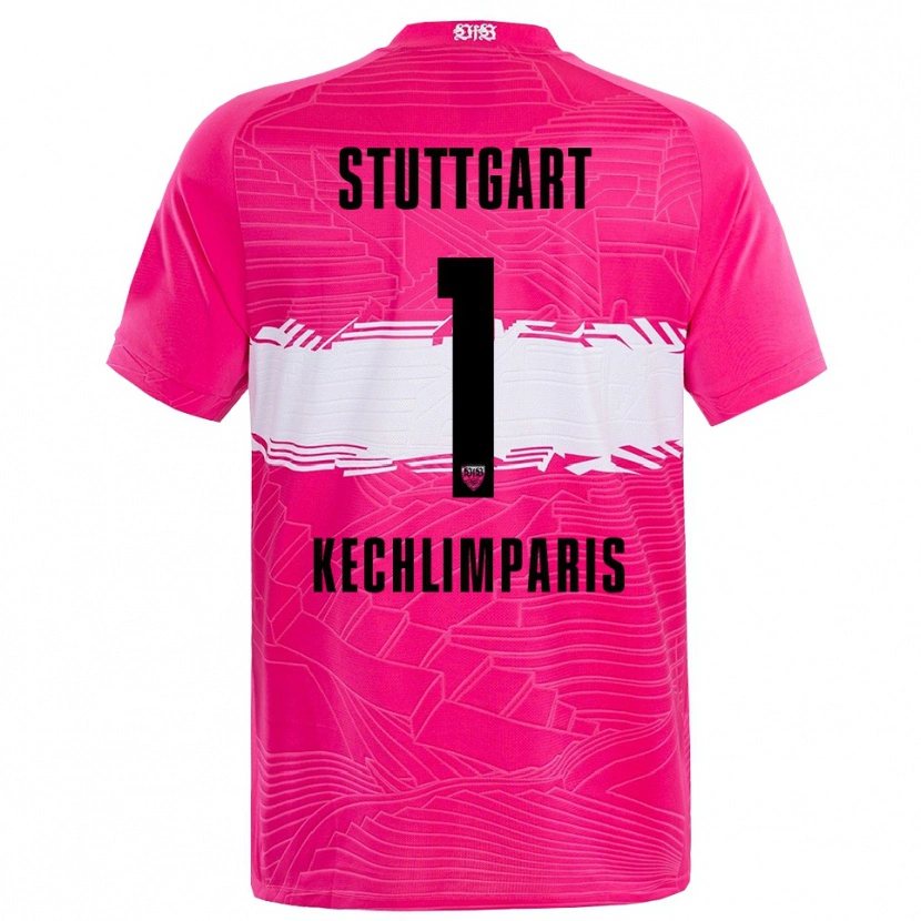 Danxen Donna Ioannis Kechlimparis #1 Maglia Gara Portiere Rosa Profondo Nero 2025/26 Maglietta