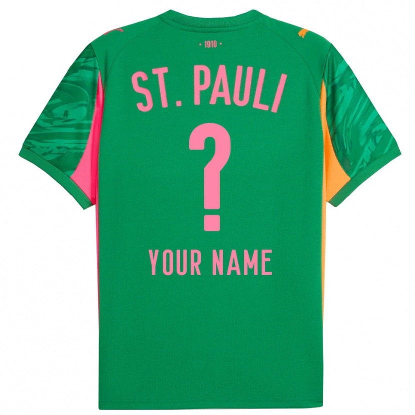 Danxen Donna FC St. Pauli Maglia Gara Portiere Verde Arancione Rosa 2025/26 Maglietta