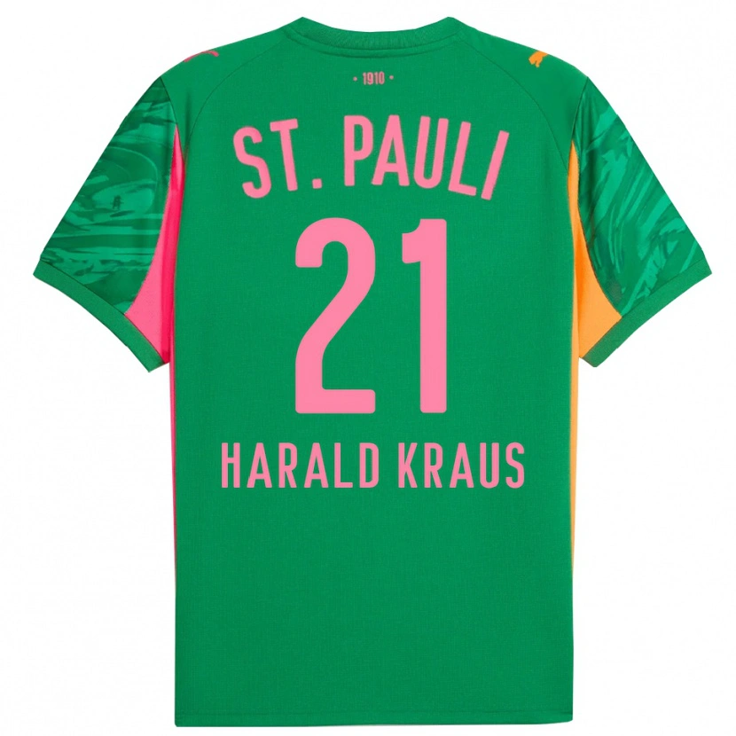 Danxen Donna Stefan Harald Kraus #21 Maglia Gara Portiere Verde Arancione Rosa 2025/26 Maglietta