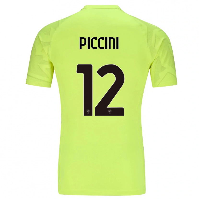 Danxen Donna Bernardo Piccini #12 Maglia Gara Portiere Verde Fluorescente 2025/26 Maglietta
