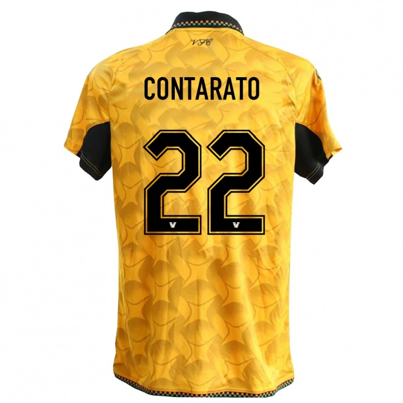 Danxen Donna Ettore Contarato #22 Maglia Gara Portiere Giallo Nero 2025/26 Maglietta