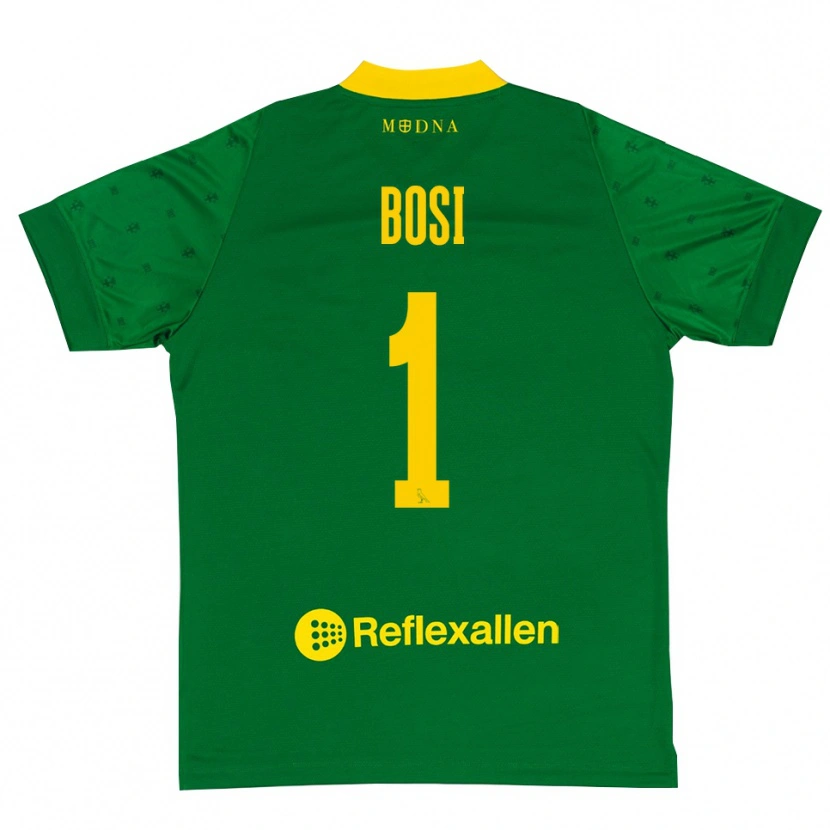 Danxen Donna Matteo Bosi #1 Maglia Gara Portiere Verde Giallo 2025/26 Maglietta