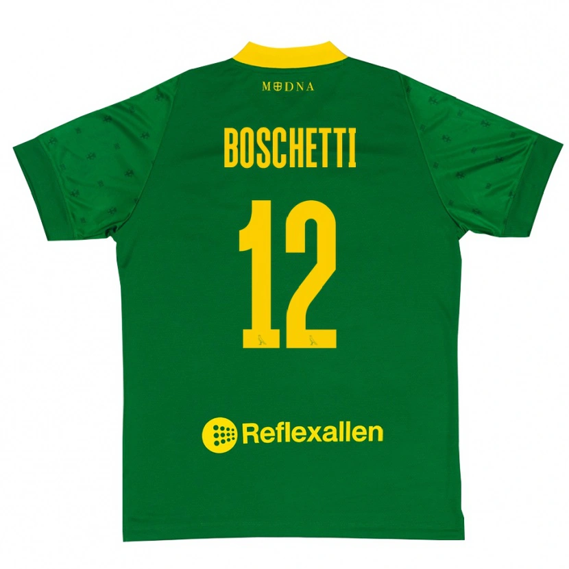 Danxen Donna Matteo Boschetti #12 Maglia Gara Portiere Verde Giallo 2025/26 Maglietta
