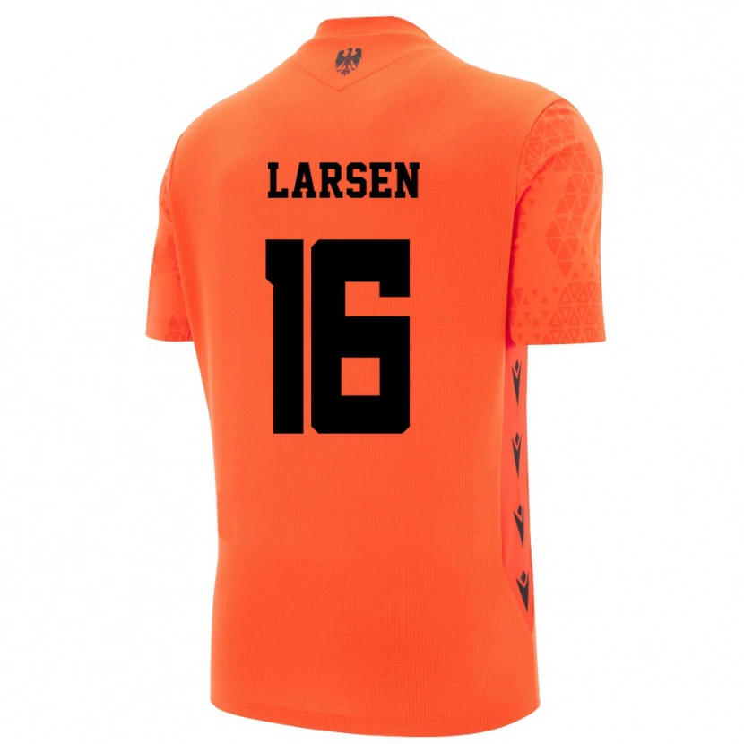 Danxen Donna Kathrine Østergaard Larsen #16 Maglia Gara Portiere Arancio Scuro Nero 2025/26 Maglietta