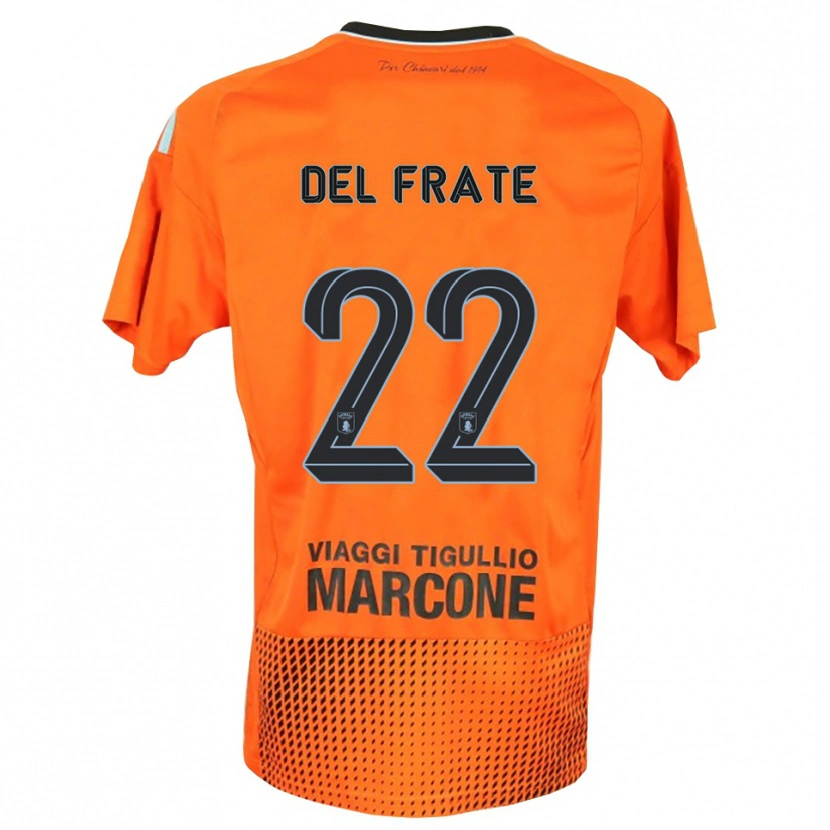 Danxen Donna Federico Del Frate #22 Maglia Gara Portiere Arancio Scuro Blu 2025/26 Maglietta