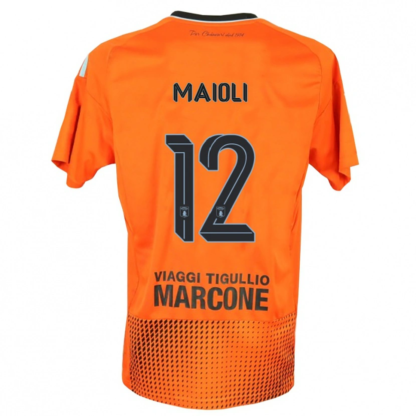 Danxen Donna Francesco Maioli #12 Maglia Gara Portiere Arancio Scuro Blu 2025/26 Maglietta