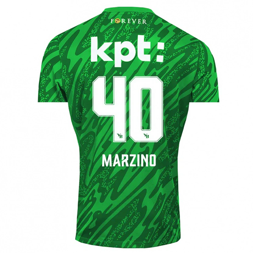 Danxen Donna Dario Marzino #40 Maglia Gara Portiere Verde Bianco 2025/26 Maglietta