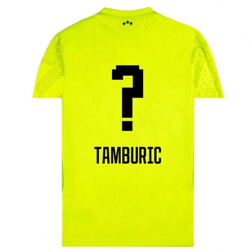 Danxen Donna Vukasin Tamburic #0 Maglia Gara Portiere Verde Giallo Nero 2025/26 Maglietta