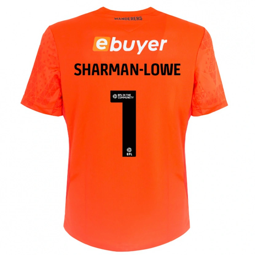 Danxen Donna Teddy Sharman-Lowe #1 Maglia Gara Portiere Nero Arancione 2025/26 Maglietta