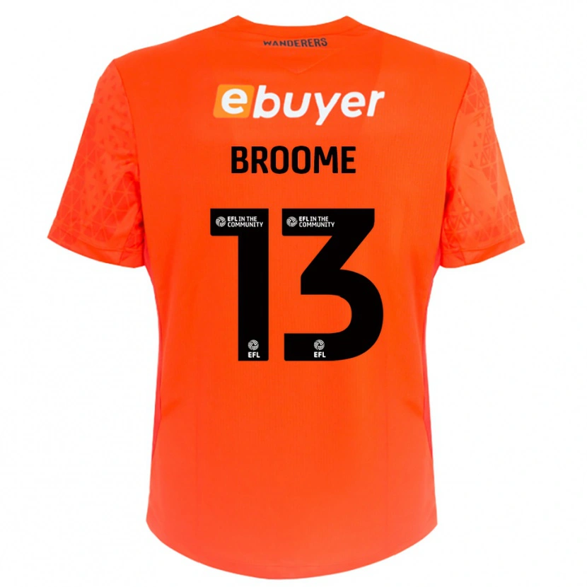 Danxen Donna Nathan Broome #13 Maglia Gara Portiere Nero Arancione 2025/26 Maglietta