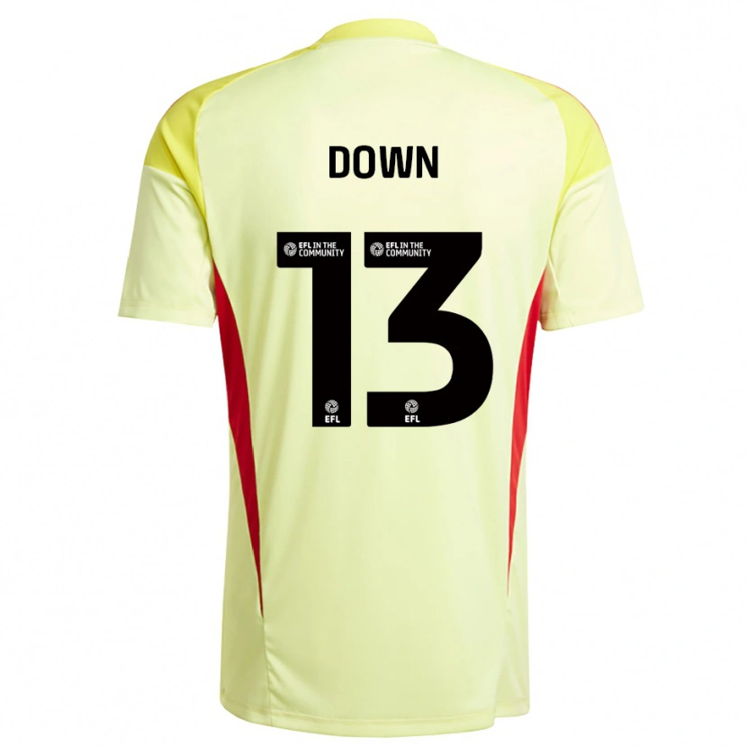 Danxen Donna Sam Down #13 Maglia Gara Portiere Giallo Chiaro 2025/26 Maglietta
