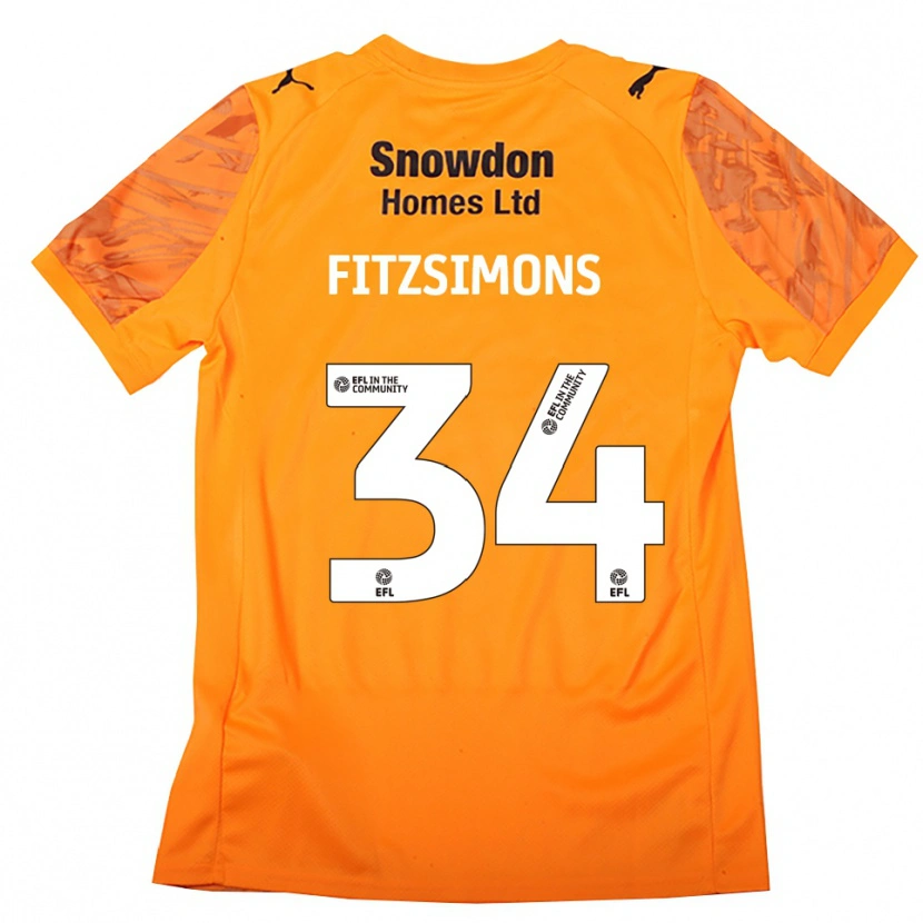 Danxen Donna Ross Fitzsimons #34 Maglia Gara Portiere Nero Arancione 2025/26 Maglietta