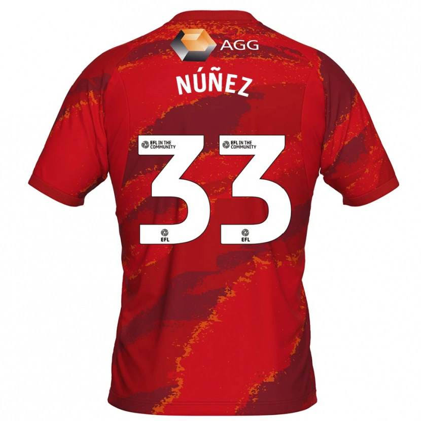 Danxen Donna Anthony Núñez #33 Maglia Gara Portiere Bianco Rosso 2025/26 Maglietta