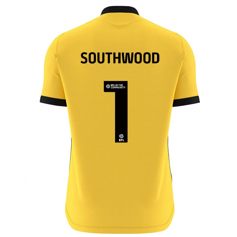 Danxen Donna Luke Southwood #1 Maglia Gara Portiere Nero Giallo 2025/26 Maglietta