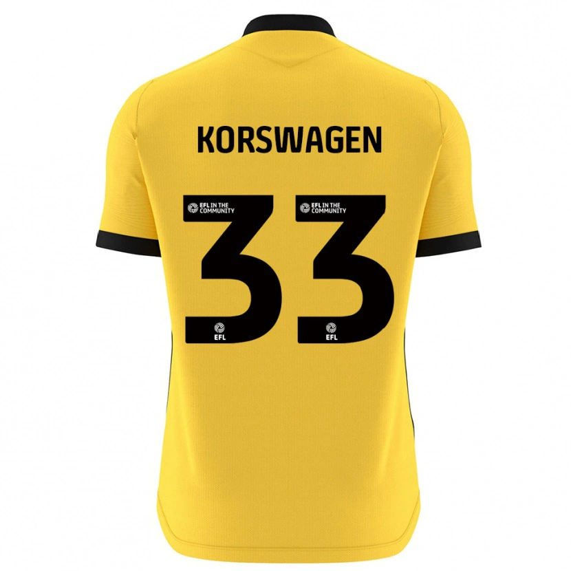 Danxen Donna Mattijis Korswagen #33 Maglia Gara Portiere Nero Giallo 2025/26 Maglietta