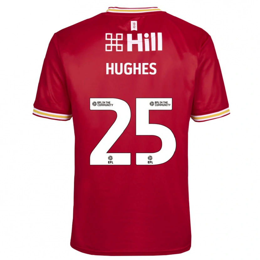Danxen Donna Ben Hughes #25 Maglia Gara Portiere Bianco Rosso 2025/26 Maglietta