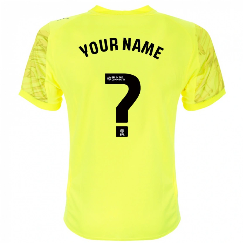 Danxen Donna Chesterfield FC Maglia Gara Portiere Nero Giallo 2025/26 Maglietta