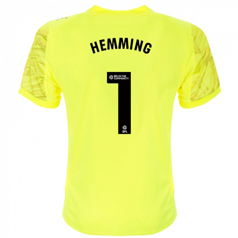 Danxen Donna Zach Hemming #1 Maglia Gara Portiere Nero Giallo 2025/26 Maglietta