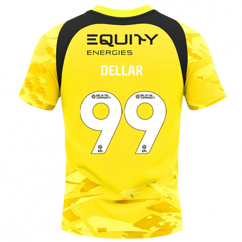 Danxen Donna Megan Dellar #99 Maglia Gara Portiere Giallo Chiaro Nero 2025/26 Maglietta