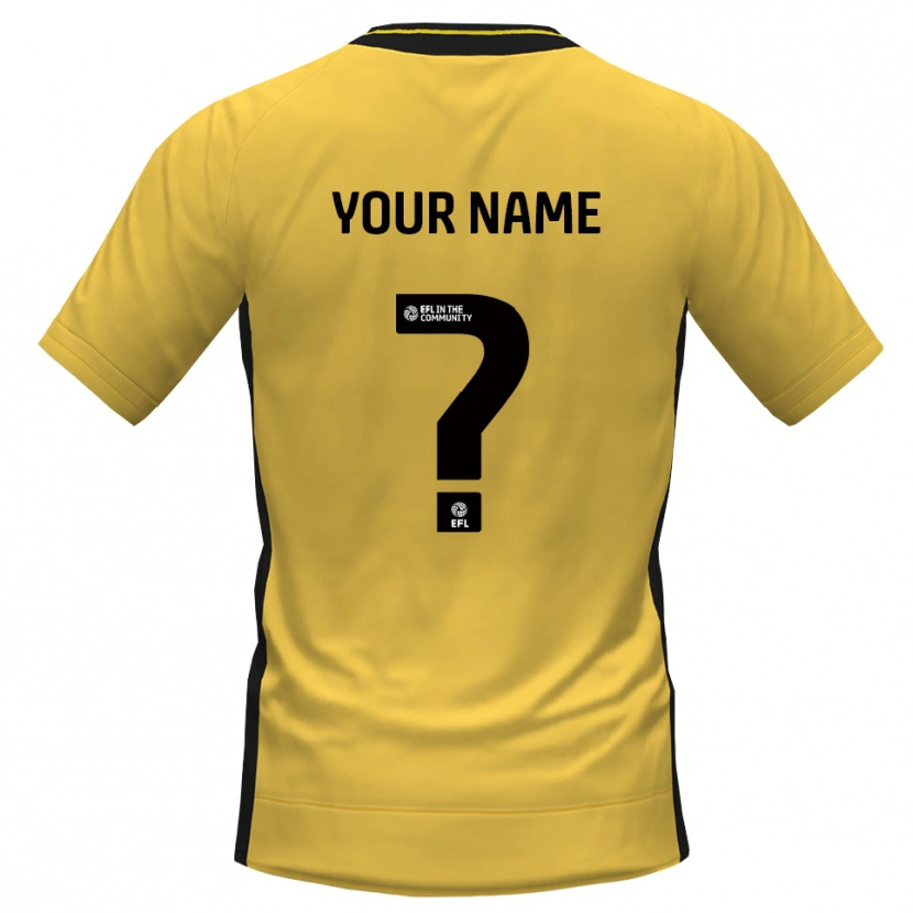 Danxen Donna Tranmere Rovers Maglia Gara Portiere Nero Giallo 2025/26 Maglietta