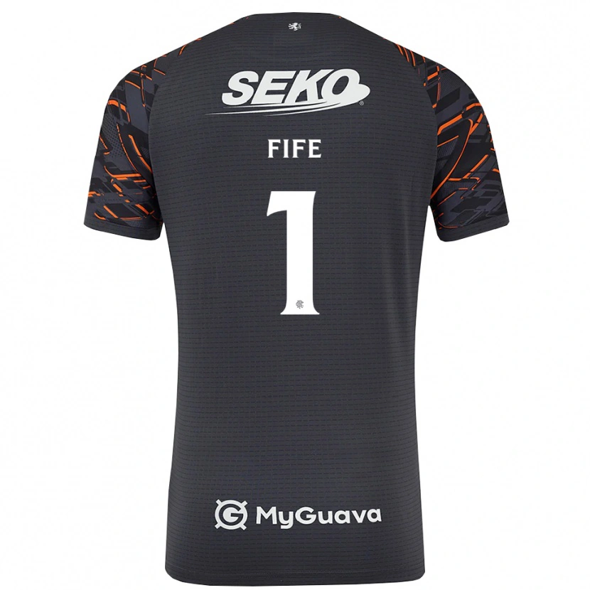 Danxen Donna Jenna Fife #1 Maglia Gara Portiere Grigio Scuro 2025/26 Maglietta