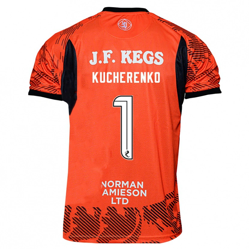 Danxen Donna Yevgeniy Kucherenko #1 Maglia Gara Portiere Nero Arancione 2025/26 Maglietta