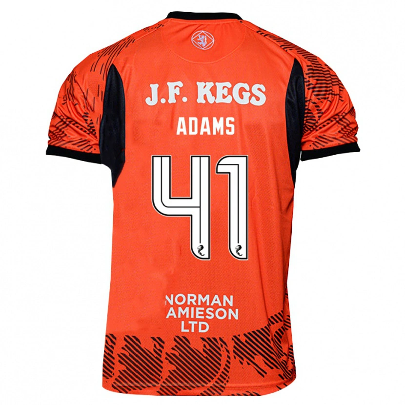 Danxen Donna Ruairidh Adams #41 Maglia Gara Portiere Nero Arancione 2025/26 Maglietta