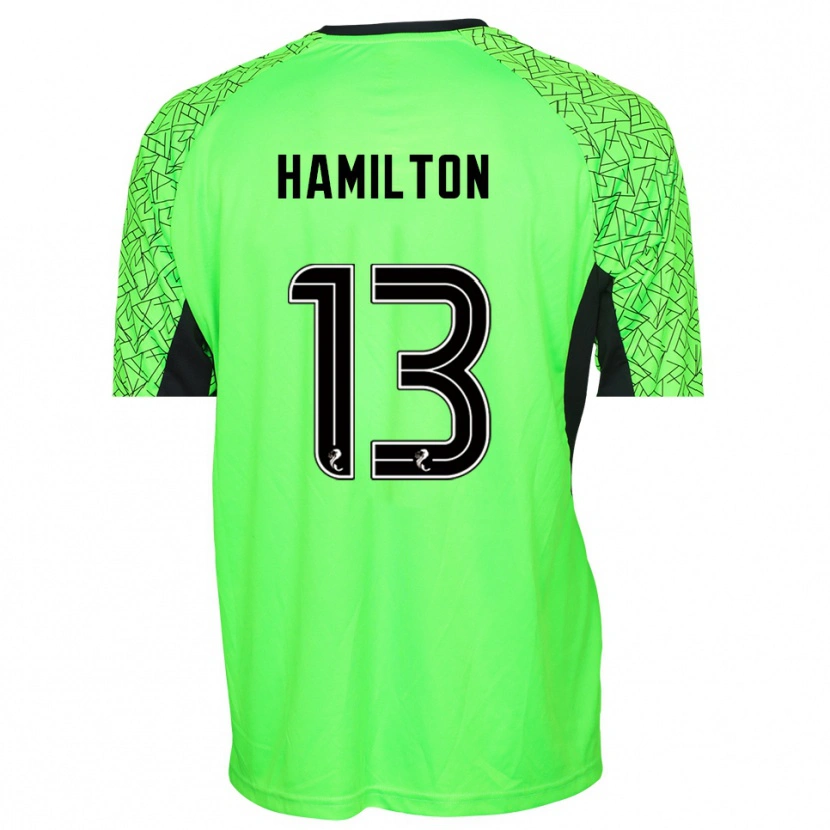 Danxen Donna Jack Hamilton #13 Maglia Gara Portiere Verde Nero 2025/26 Maglietta