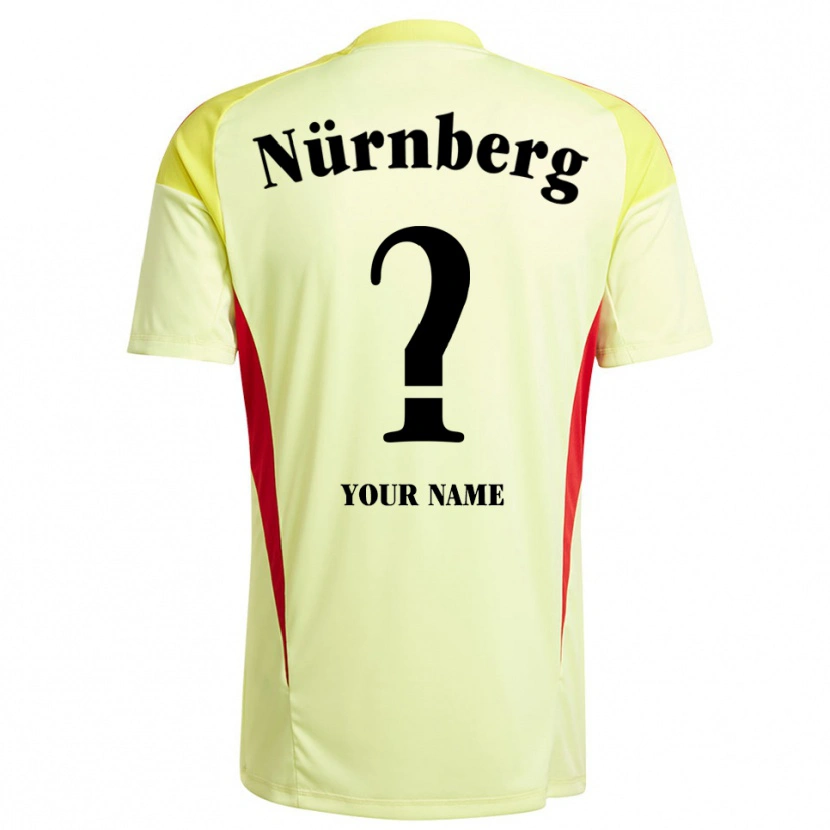 Danxen Donna 1. FC Nürnberg Maglia Gara Portiere Giallo Nero 2025/26 Maglietta