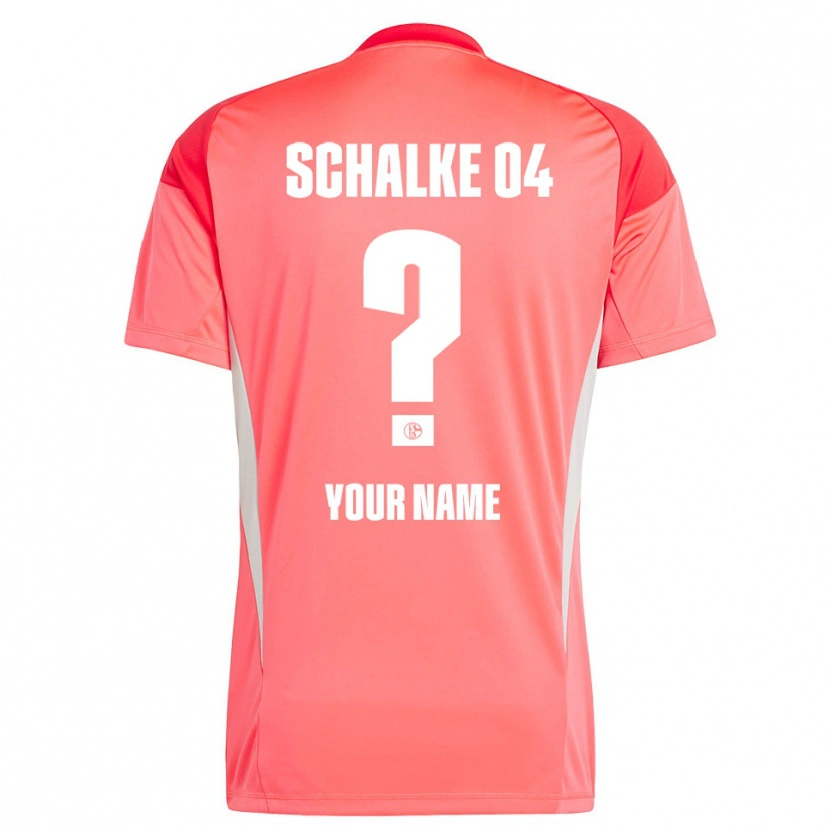 Danxen Donna Schalke 04 Maglia Gara Portiere Rosso Corallo 2025/26 Maglietta