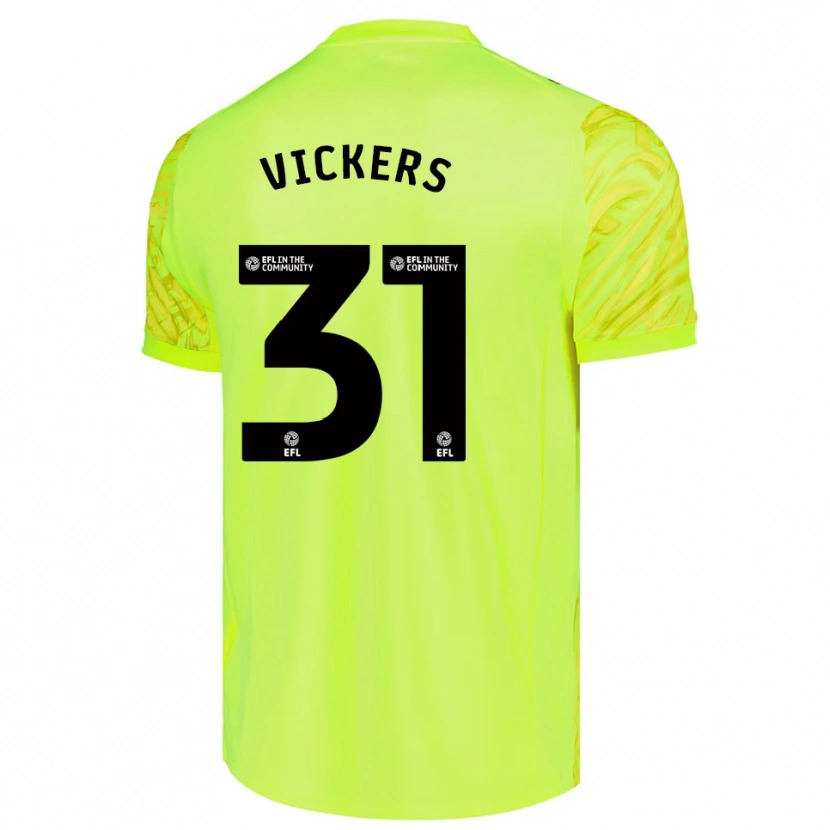 Danxen Donna Josh Vickers #31 Maglia Gara Portiere Verde Fluo 2025/26 Maglietta