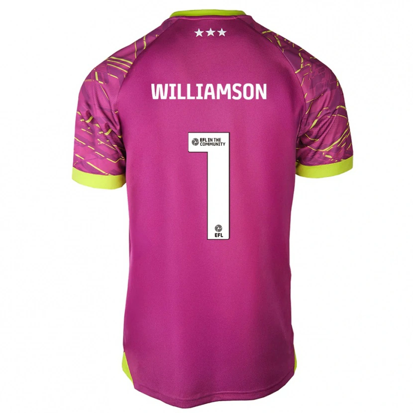 Danxen Donna Woody Williamson #1 Maglia Gara Portiere Rosso Melanzana 2025/26 Maglietta