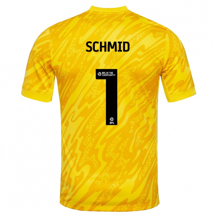 Danxen Donna Nicolas Schmid #1 Maglia Gara Portiere Nero Giallo 2025/26 Maglietta