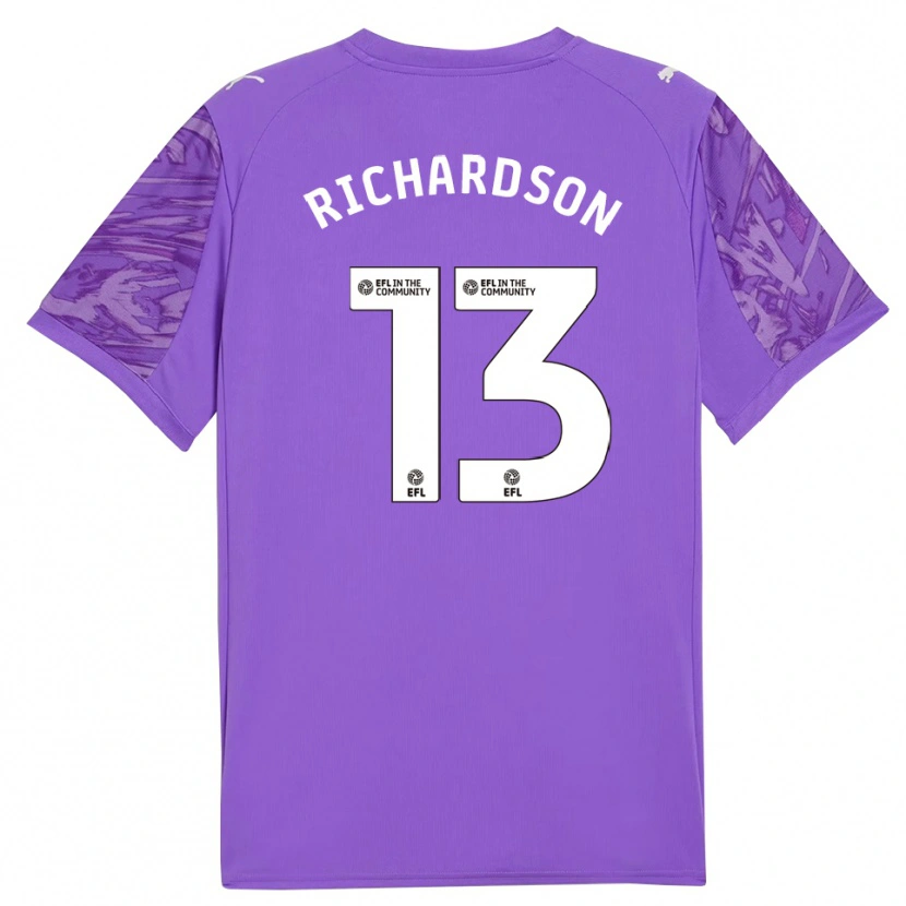 Danxen Donna Cale Richardson #13 Maglia Gara Portiere Viola Bianco 2025/26 Maglietta