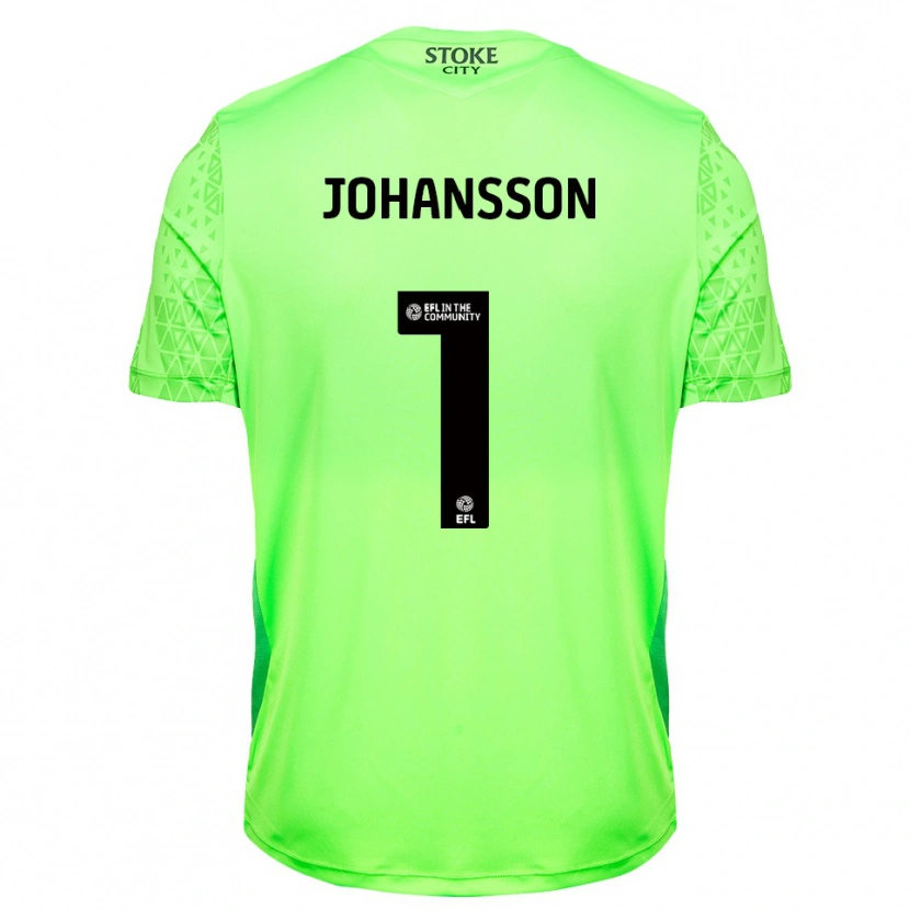 Danxen Donna Viktor Johansson #1 Maglia Gara Portiere Verde Nero 2025/26 Maglietta