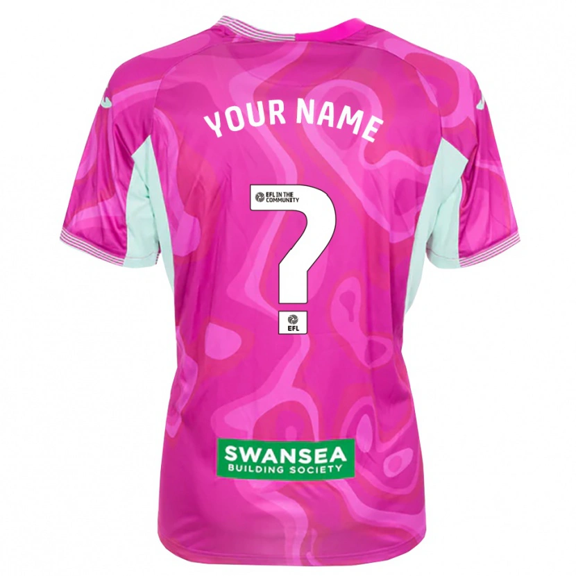 Danxen Donna Swansea City Maglia Gara Portiere Magenta Bianco 2025/26 Maglietta