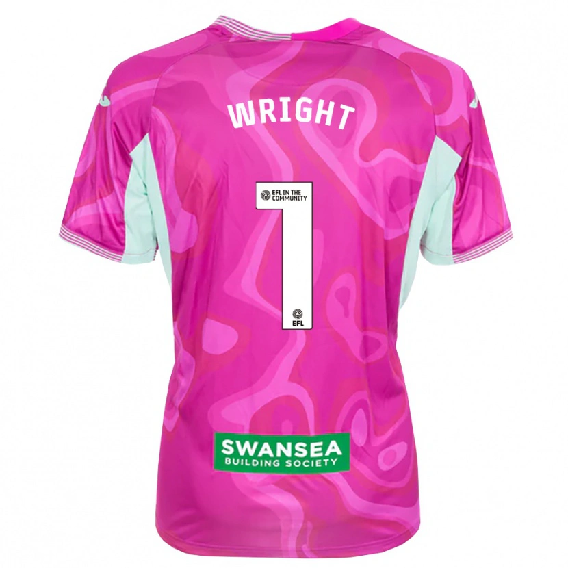 Danxen Donna Tom Wright #1 Maglia Gara Portiere Magenta Bianco 2025/26 Maglietta