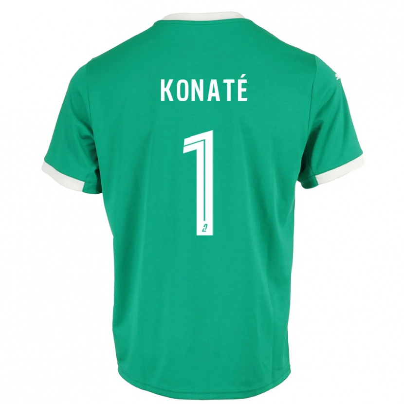 Danxen Donna Hillel Konaté #1 Maglia Gara Portiere Verde Bianco 2025/26 Maglietta