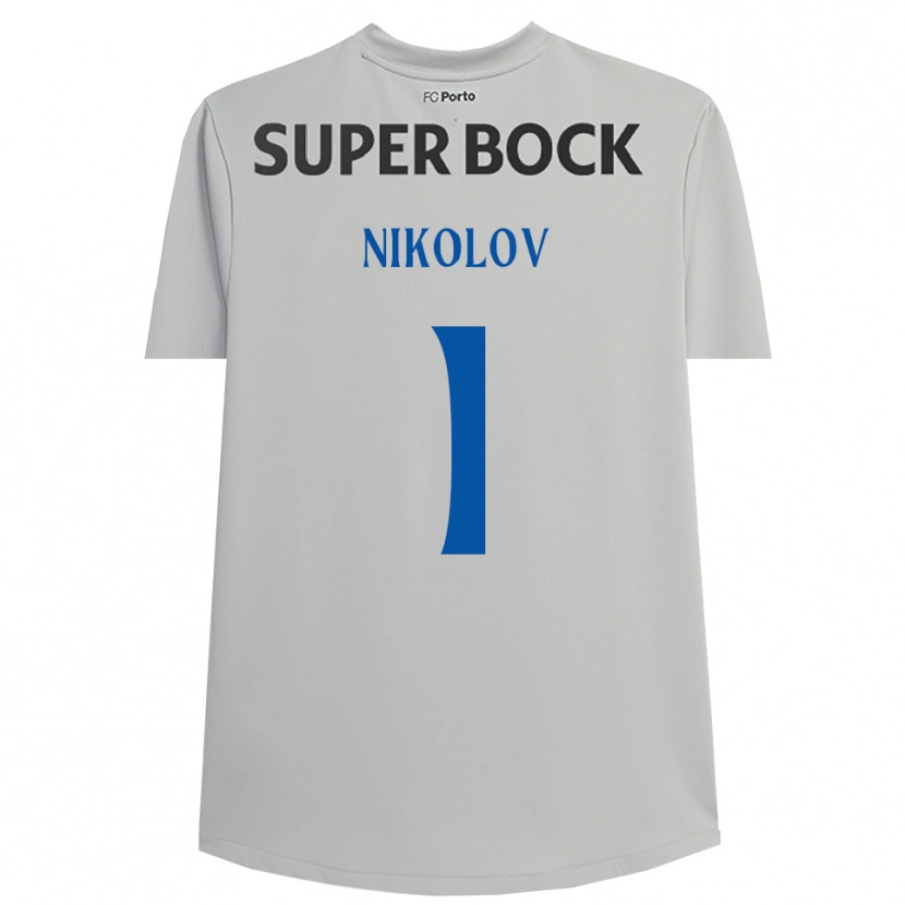 Danxen Donna Antoni Nikolov #1 Maglia Gara Portiere Grigio Chiaro Nero 2025/26 Maglietta