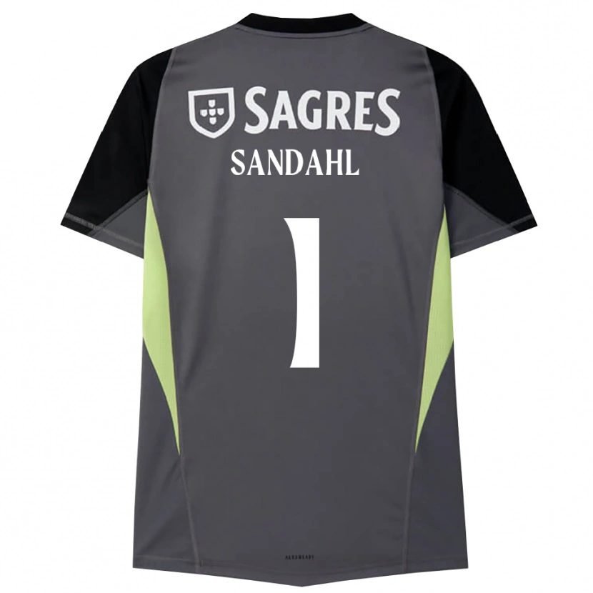 Danxen Donna Alexander Sandahl #1 Maglia Gara Portiere Grigio Scuro Nero 2025/26 Maglietta