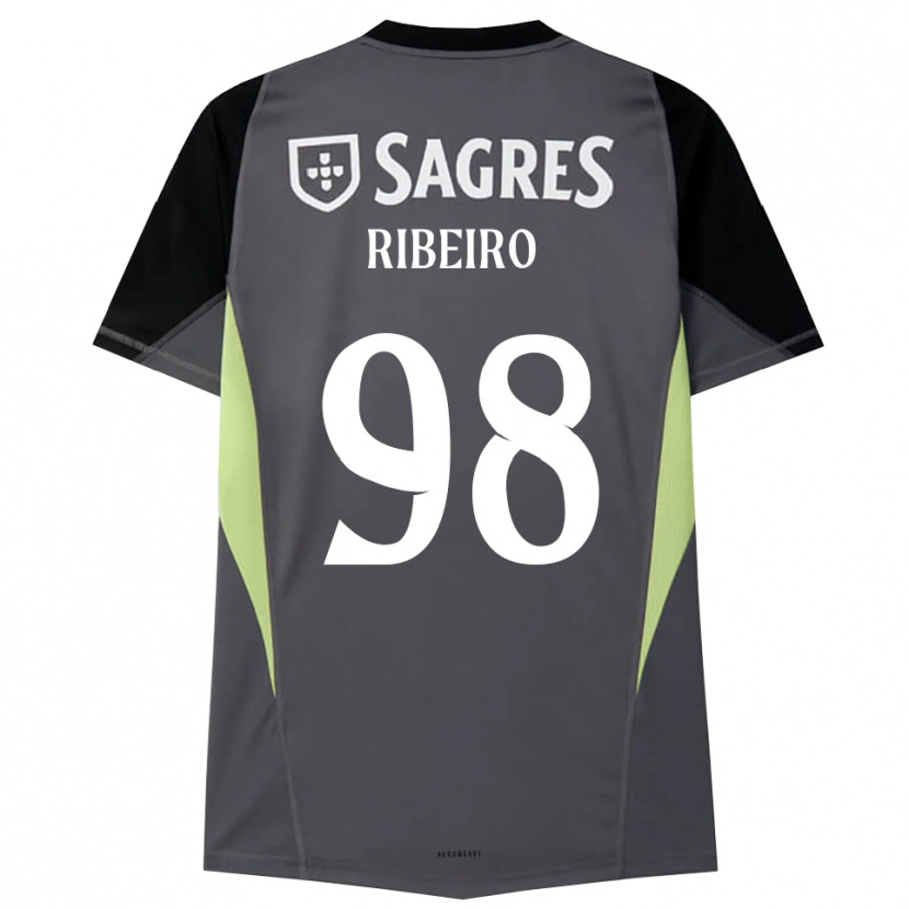 Danxen Donna Ricardo Ribeiro #98 Maglia Gara Portiere Grigio Scuro Nero 2025/26 Maglietta