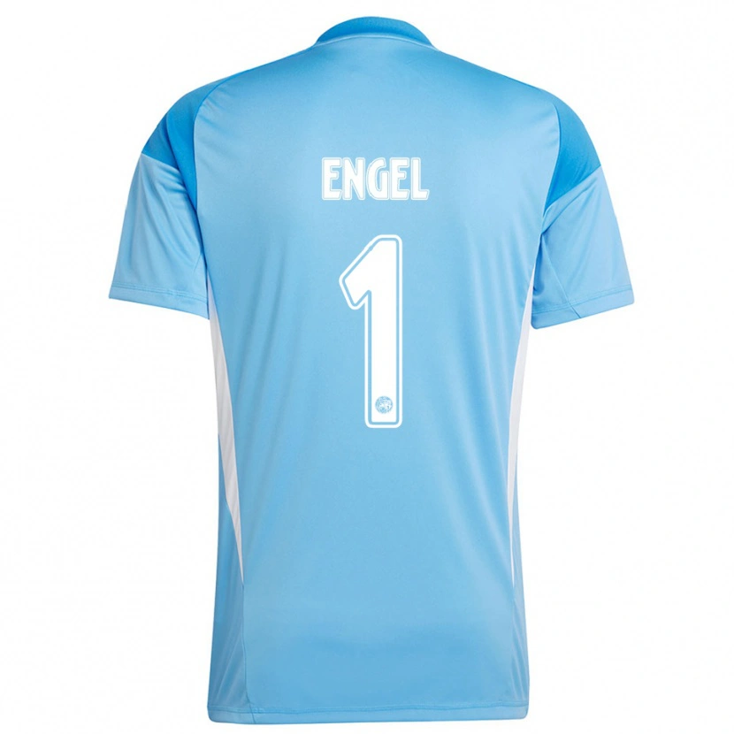 Danxen Donna Mark Engel #1 Maglia Gara Portiere Blu Chiaro Bianco 2025/26 Maglietta