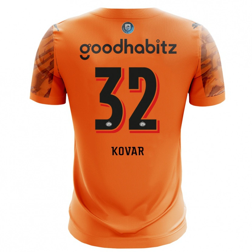 Danxen Donna Matej Kovar #32 Maglia Gara Portiere Arancio Nero 2025/26 Maglietta