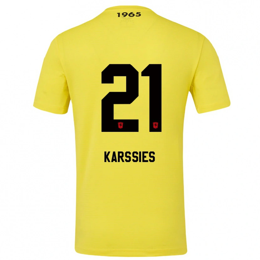 Danxen Donna Sam Karssies #21 Maglia Gara Portiere Giallo Nero 2025/26 Maglietta