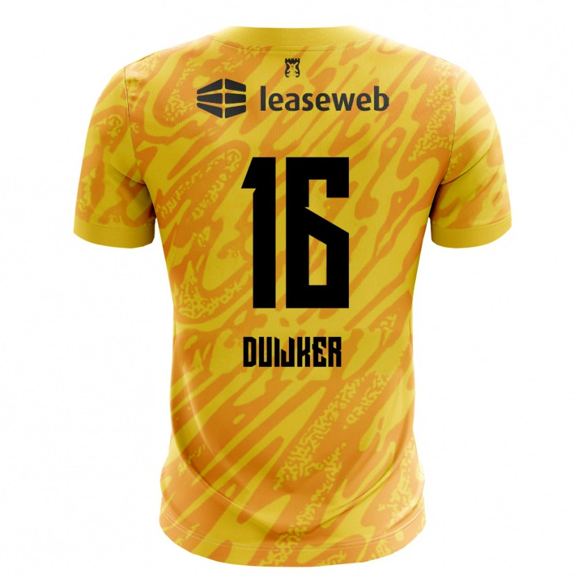 Danxen Donna Jaycen Duijker #16 Maglia Gara Portiere Arancio Giallo Nero 2025/26 Maglietta